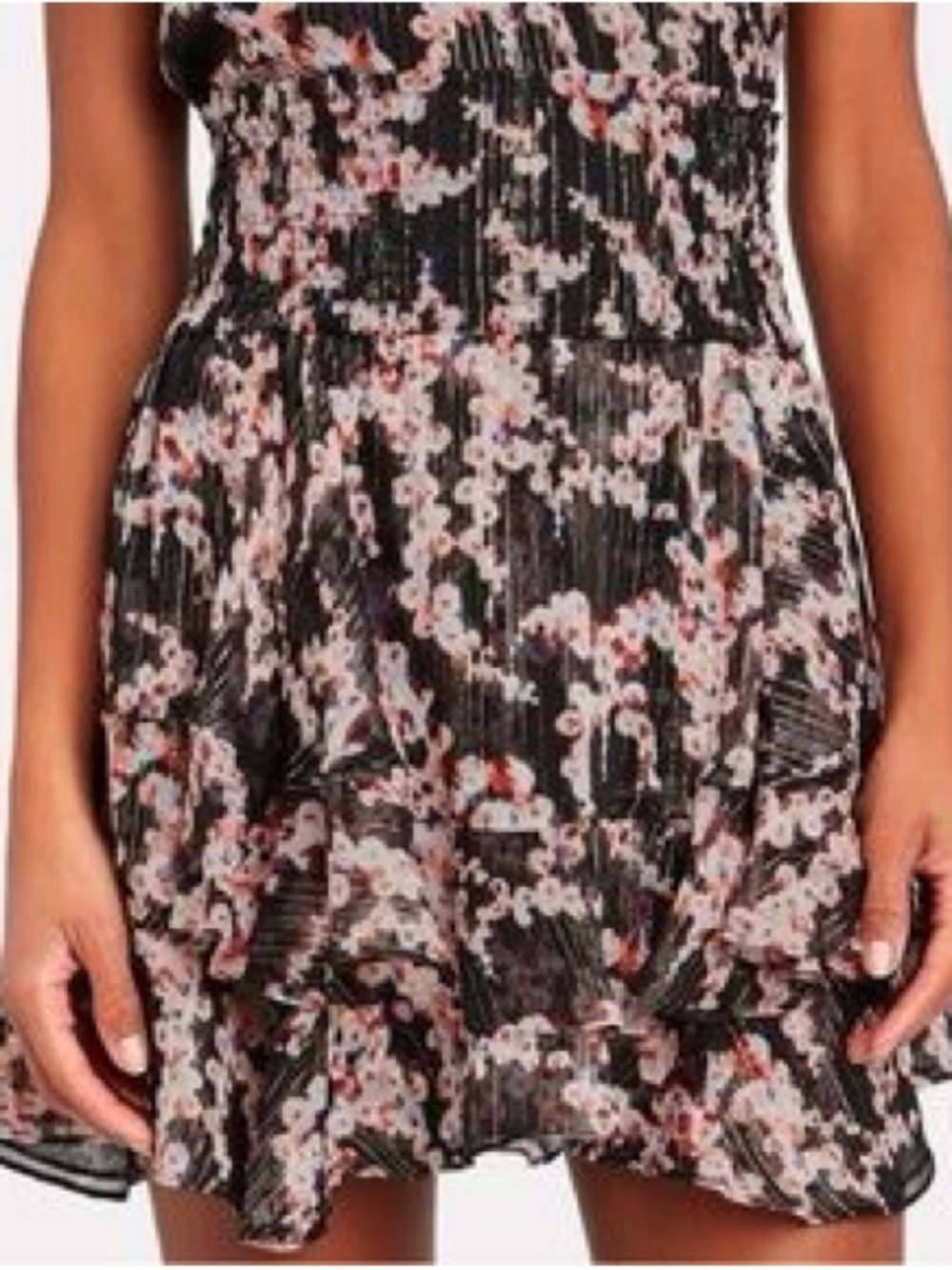 A.L.C. Vera floral-print tiered mini skirt